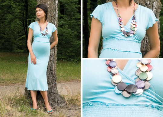 Spodnie ciowe "Raisa Turquoise"